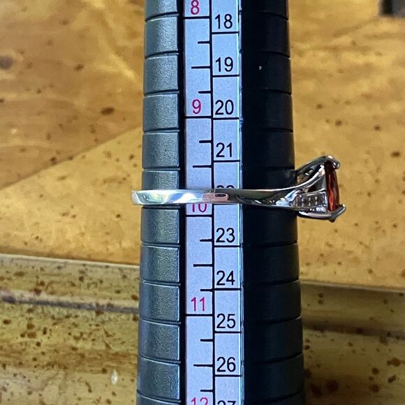 Natural Red Labradorite Sterling Silver Ring Size 9.75 - Picture 9 of 10